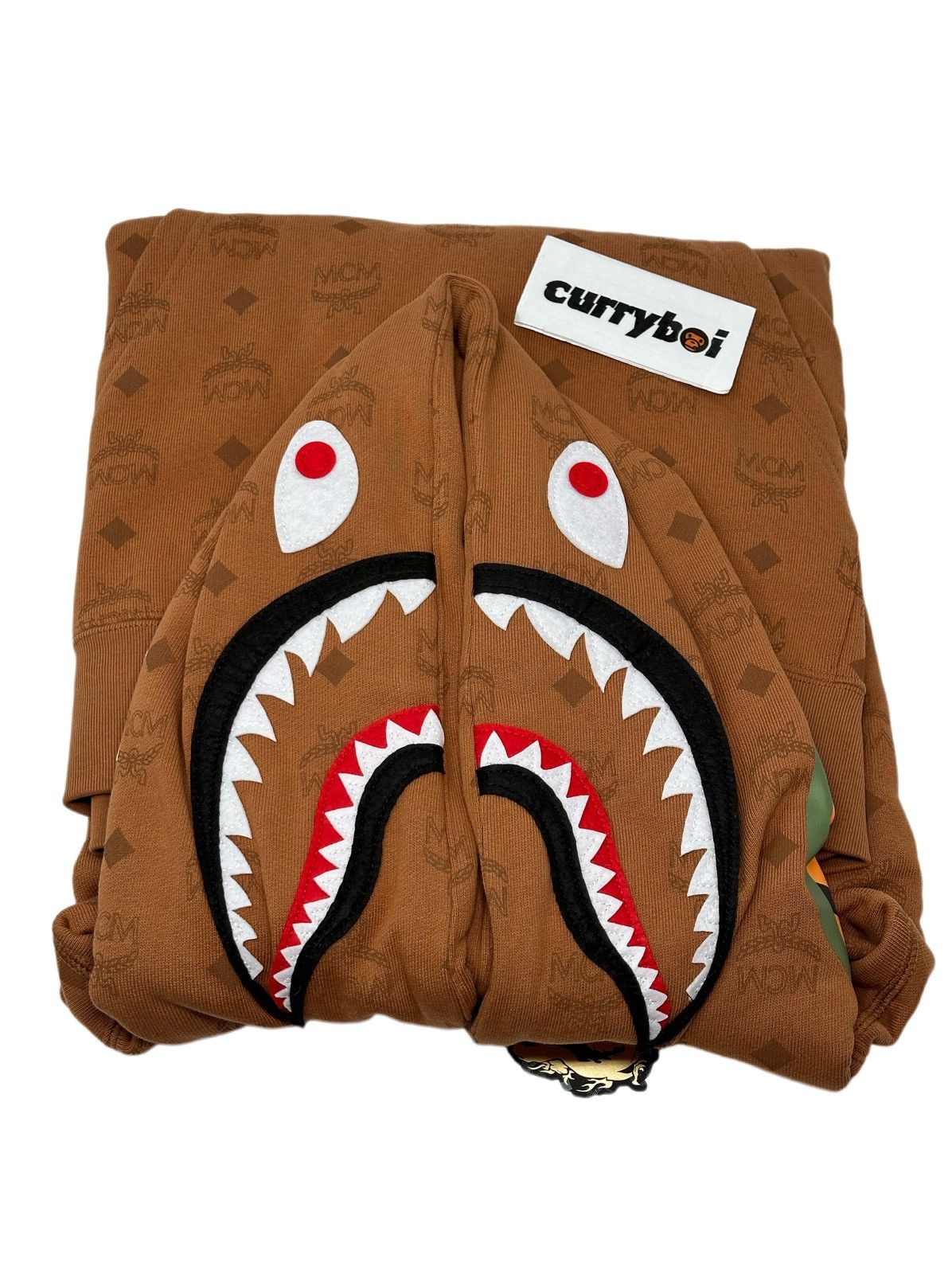 Bape × MCM BAPE x MCM Shark Pullover Hoodie Brown Size US S / EU 44-46 / 1 - 8 Thumbnail