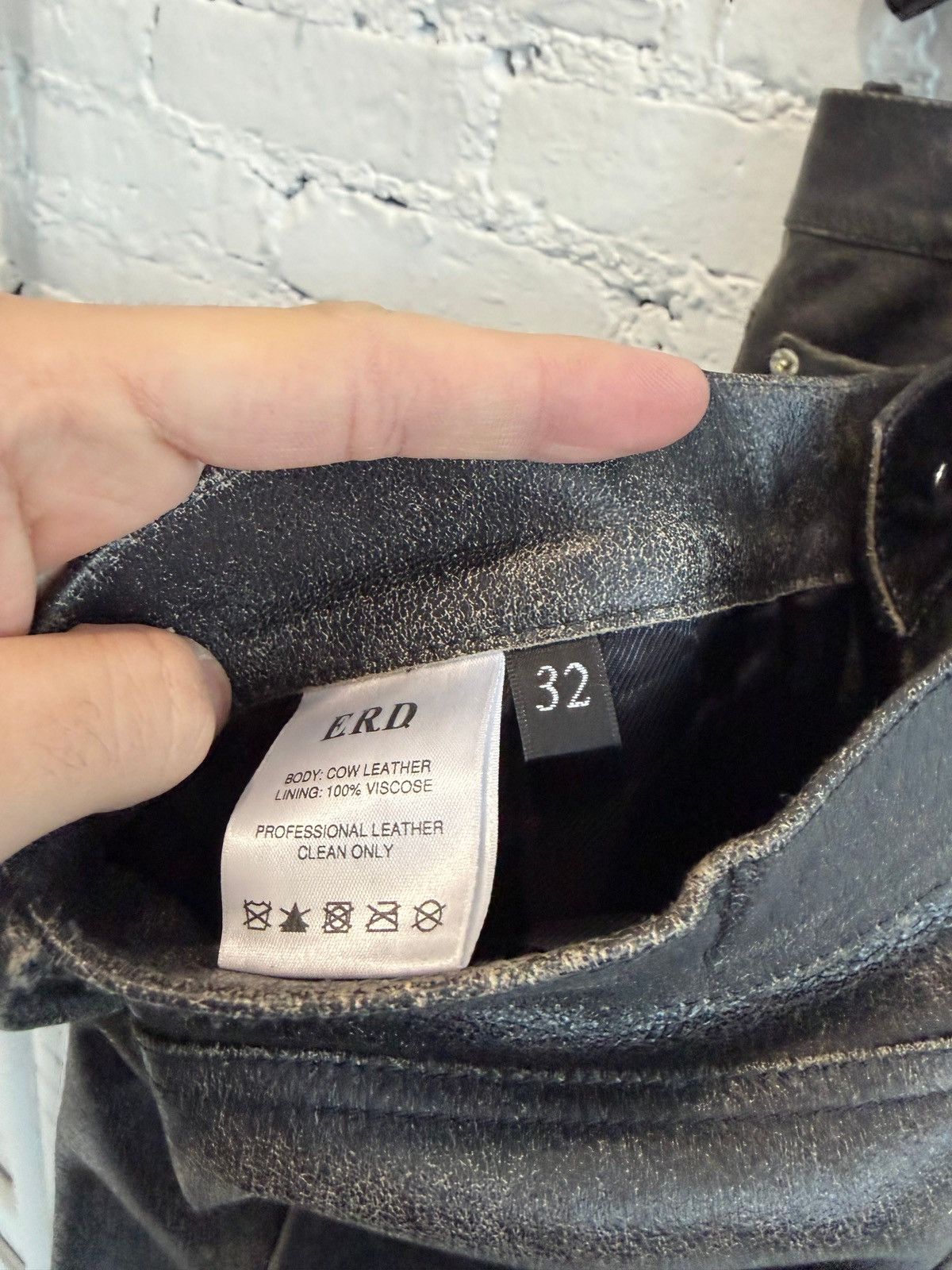 Enfants Riches Deprimes ERD REPAIRED LEATHER FLARES Size US 32 / EU 48 - 4 Thumbnail