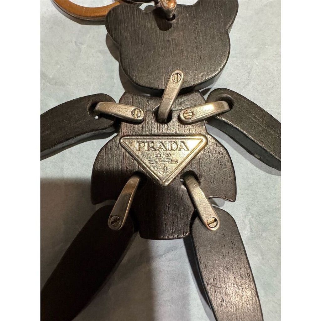 Prada Prada Teddy Bear Key/Bag Charm Brown Unisex Luxury Accessory Size ONE SIZE - 4 Thumbnail
