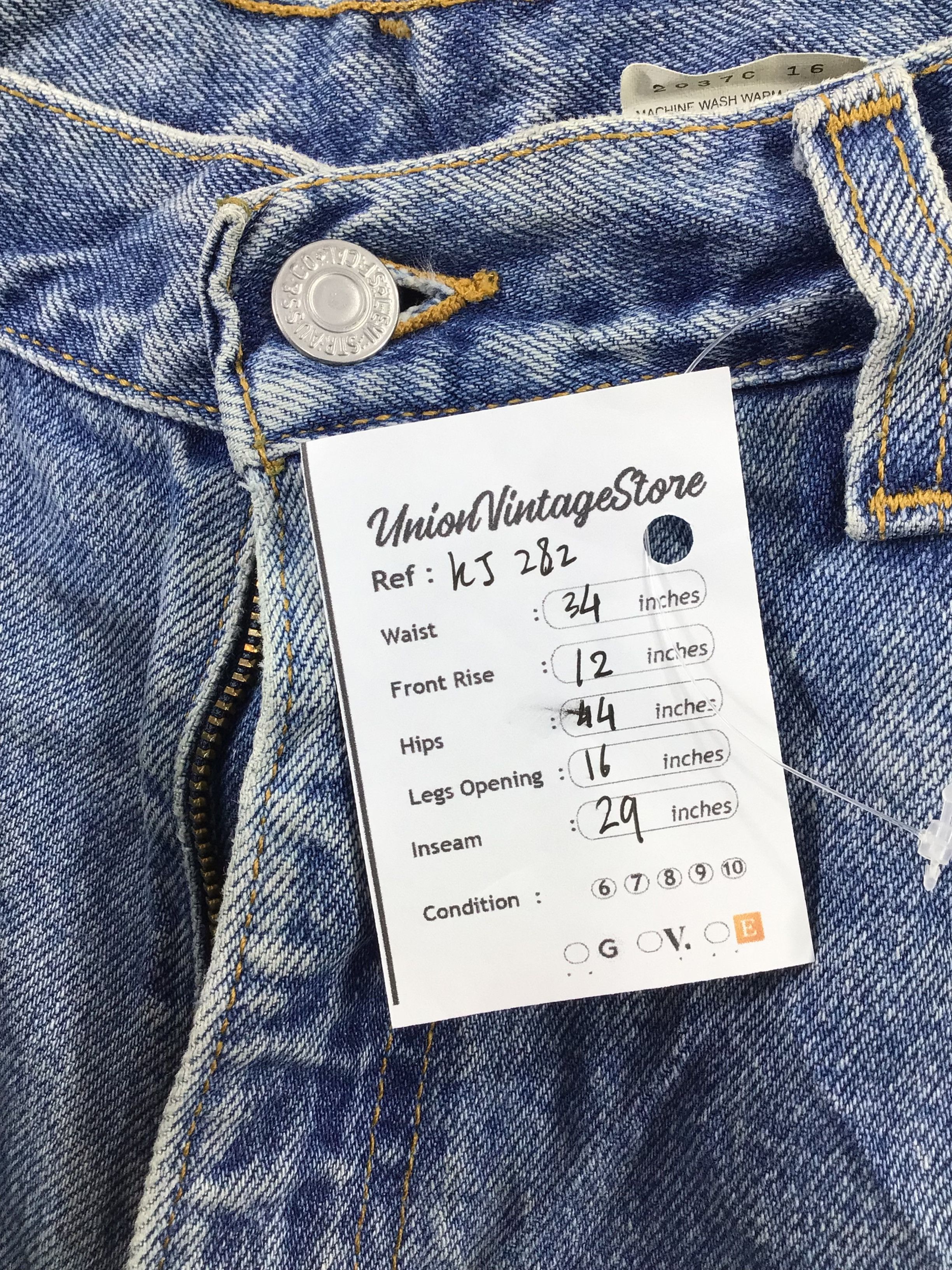 Levi's Vintage Levis 901 Straight Jeans Blue Wash KJ282 Size US 37 - 11 Thumbnail