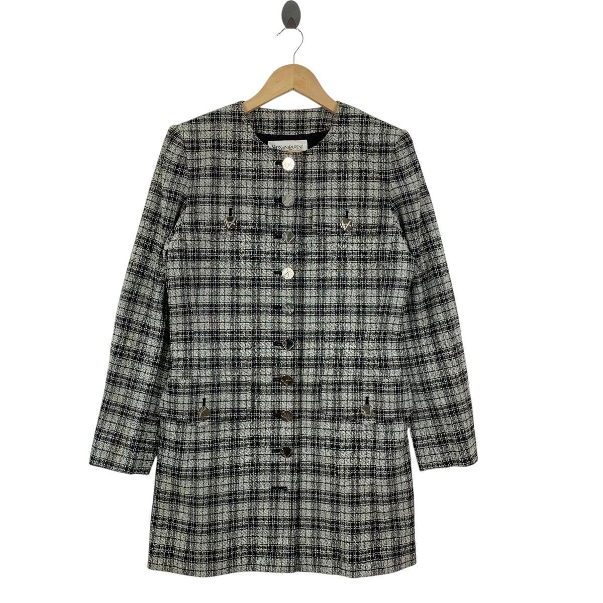 Yves Saint Laurent Vintage YVES SAINT LAURENT YSL Double Breasted Pea Coat Size S / US 4 / IT 40 - 4 Thumbnail