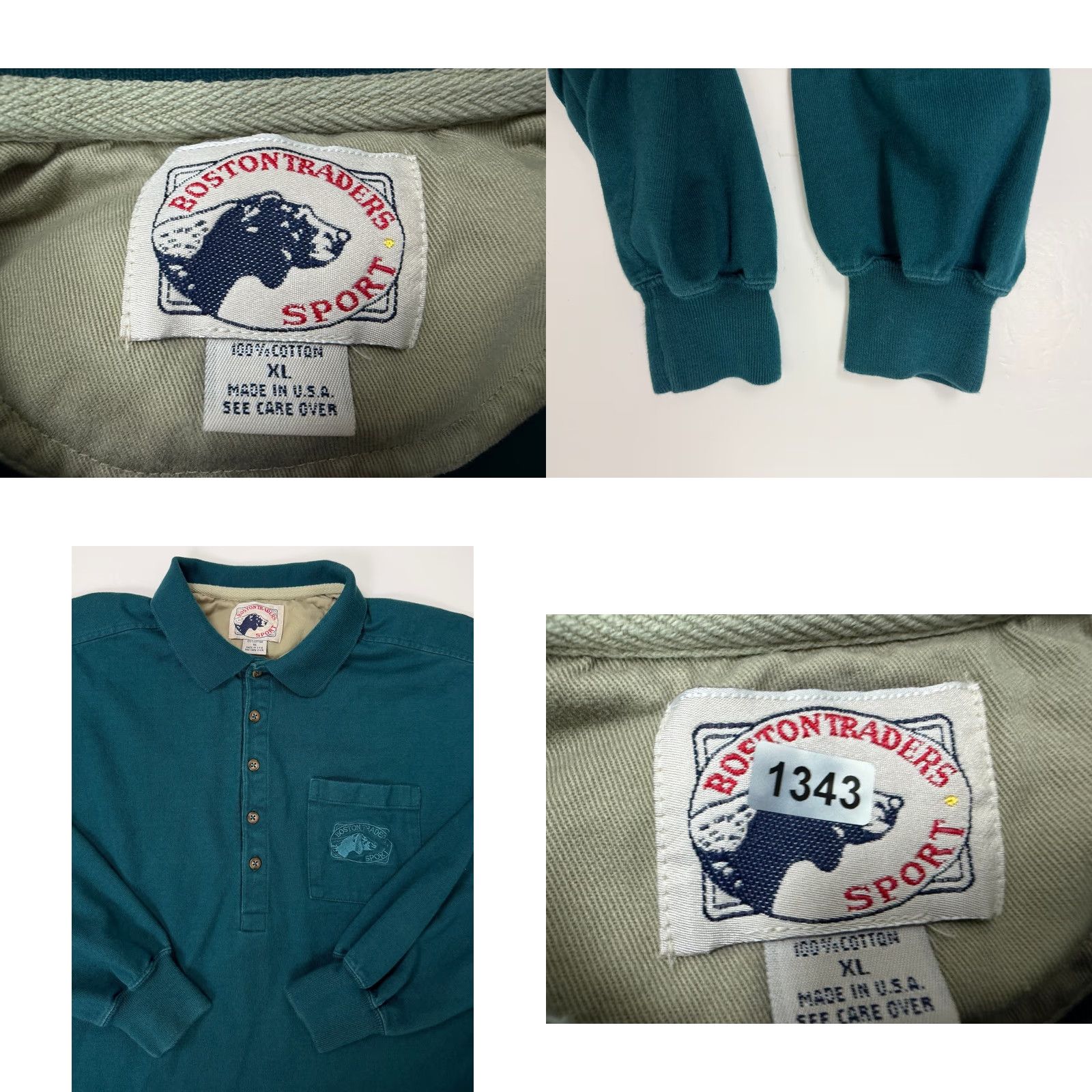 Vintage VINTAGE Boston Traders Polo Shirt Men XL Pol o Shirt Size US XL / EU 56 / 4 - 9 Thumbnail