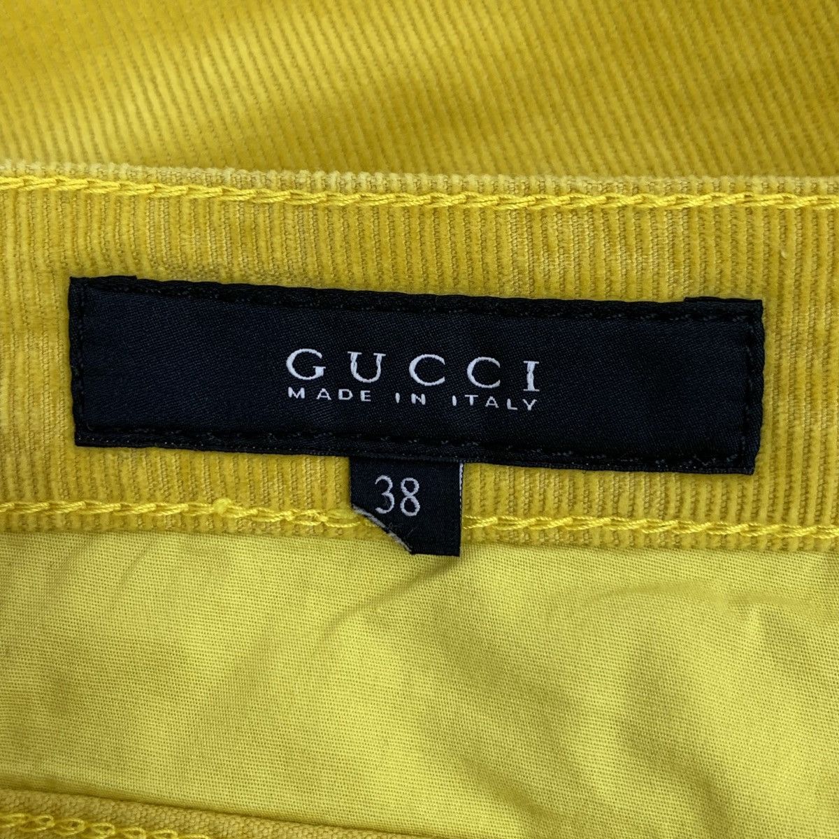 Gucci Gucci Yellow Cotton Casual Pants K26WX Size 26" / US 2 / IT 38 - 6 Thumbnail