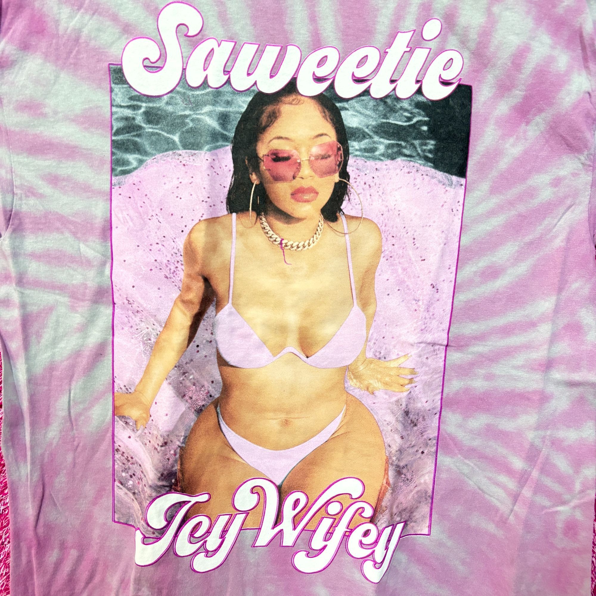 Rap Tees Saweetie Icy Wifey tiedye rap tee size Large Size US L / EU 52-54 / 3 - 3 Thumbnail