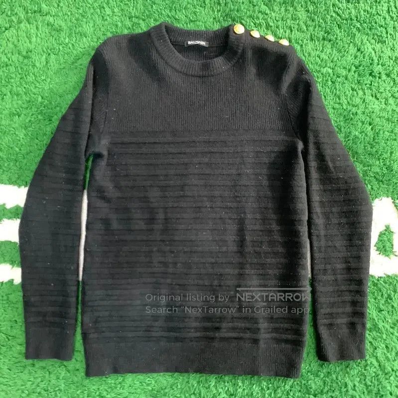 Balmain Balmain Women's Black Cashmere Blend Sweater . Size S / US 4 / IT 40 - 1 Thumbnail