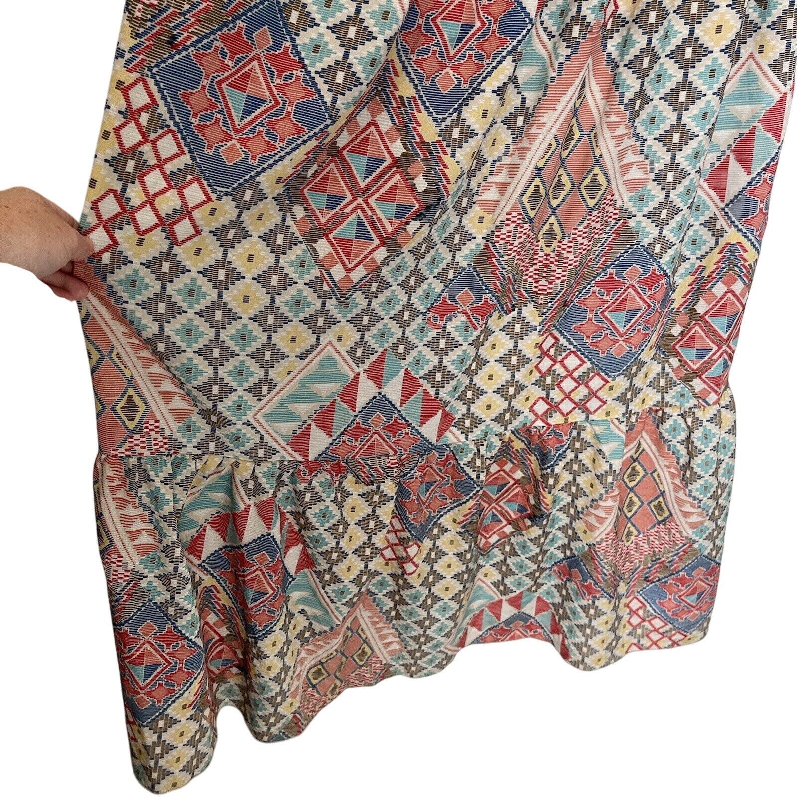 Vintage Torrid | Strapless Tiered Boho Maxi Dress Size 2 Aztec Size XXL / US 16-18 / IT 52-54 - 4 Thumbnail