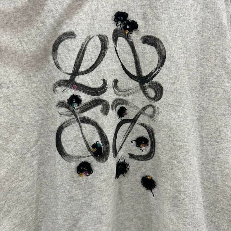 Loewe Loewe Logo cotton hooded tucked in long sleeve hoodie Size XXL / US 16-18 / IT 52-54 - 4 Thumbnail