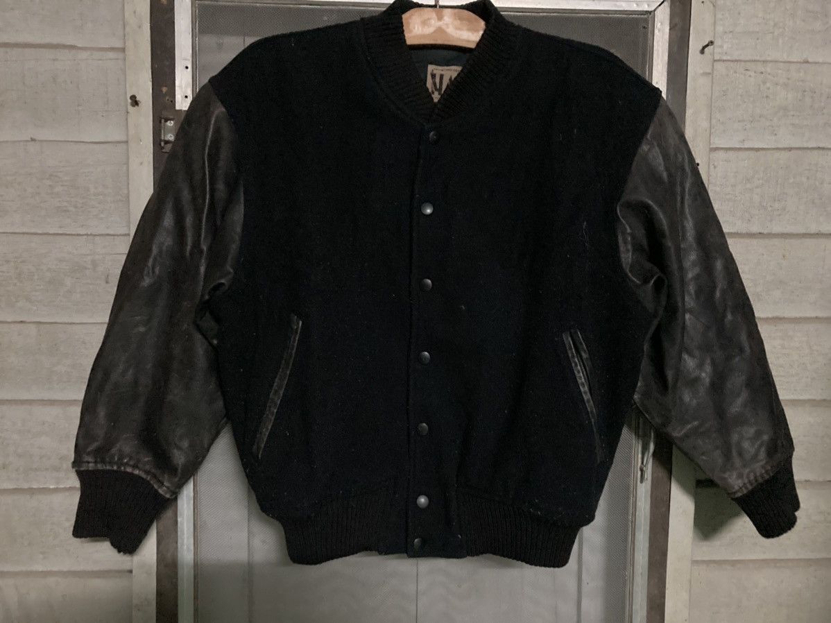 Hai Sporting Gear × Issey Miyake × Vintage Vintage Hai sporting Gear jacket Wool Leather Jacket Size US M / EU 48-50 / 2 - 1 Thumbnail