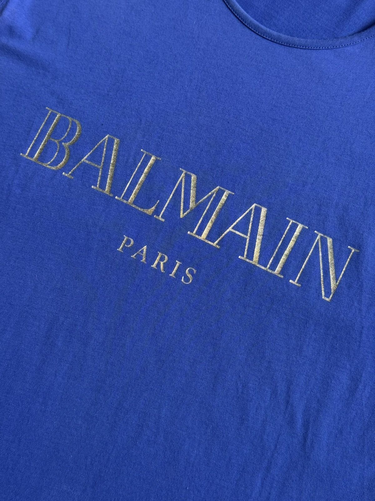 Balmain Balmain Blue Cotton Iconic Tank Top Size S / US 4 / IT 40 - 9 Thumbnail