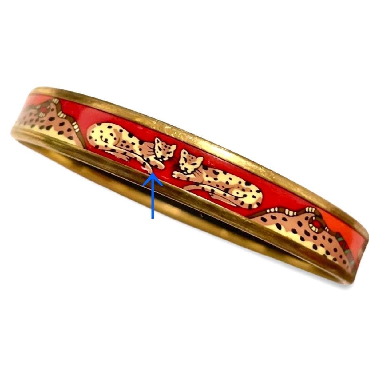Hermes Vintage Hermes golden enamel bangle, panther Size ONE SIZE - 3 Thumbnail