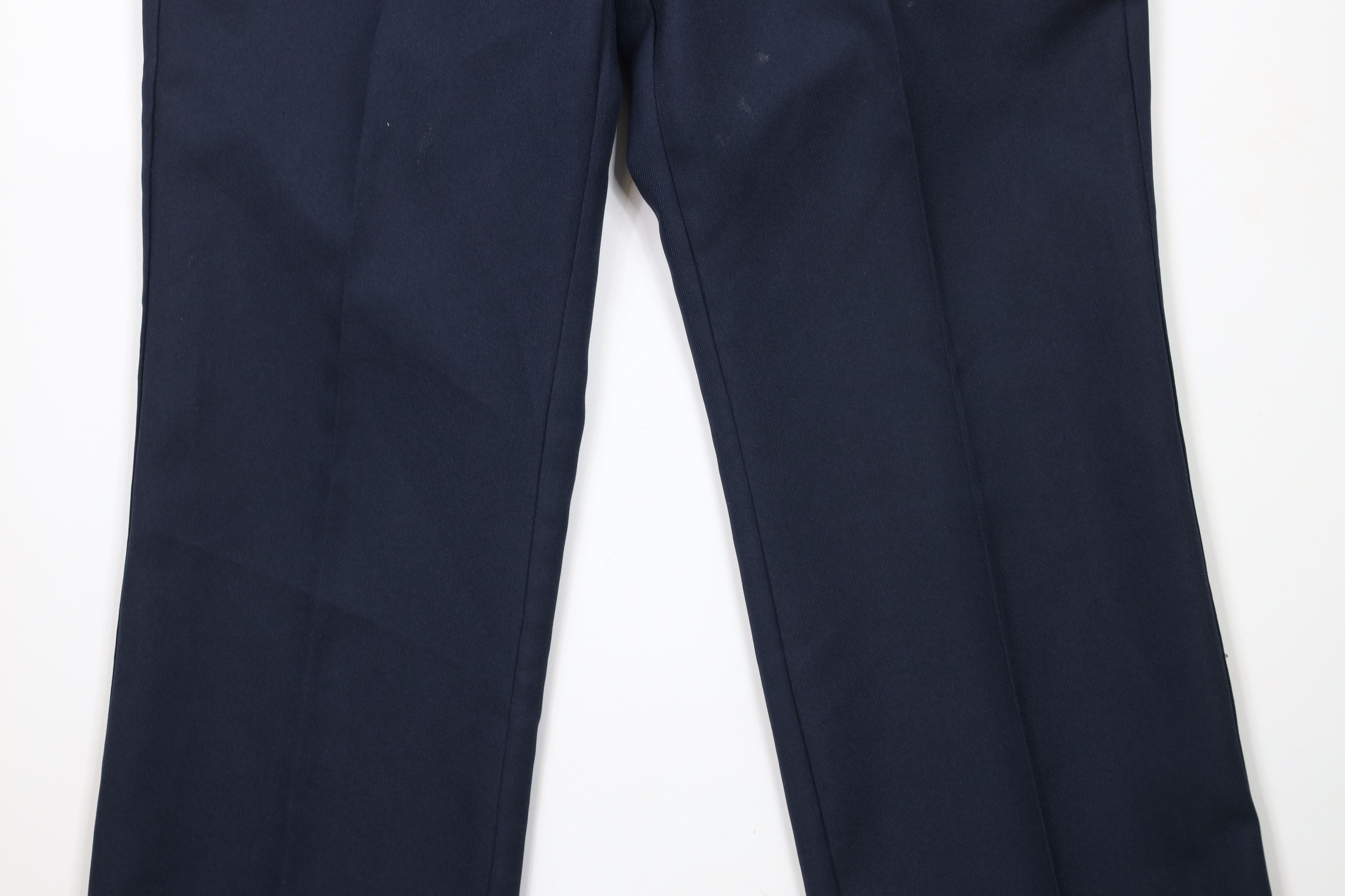 Vintage Vintage 90s Streetwear Distressed Wide Leg Chino Pants Navy Size US 32 / EU 48 - 3 Thumbnail