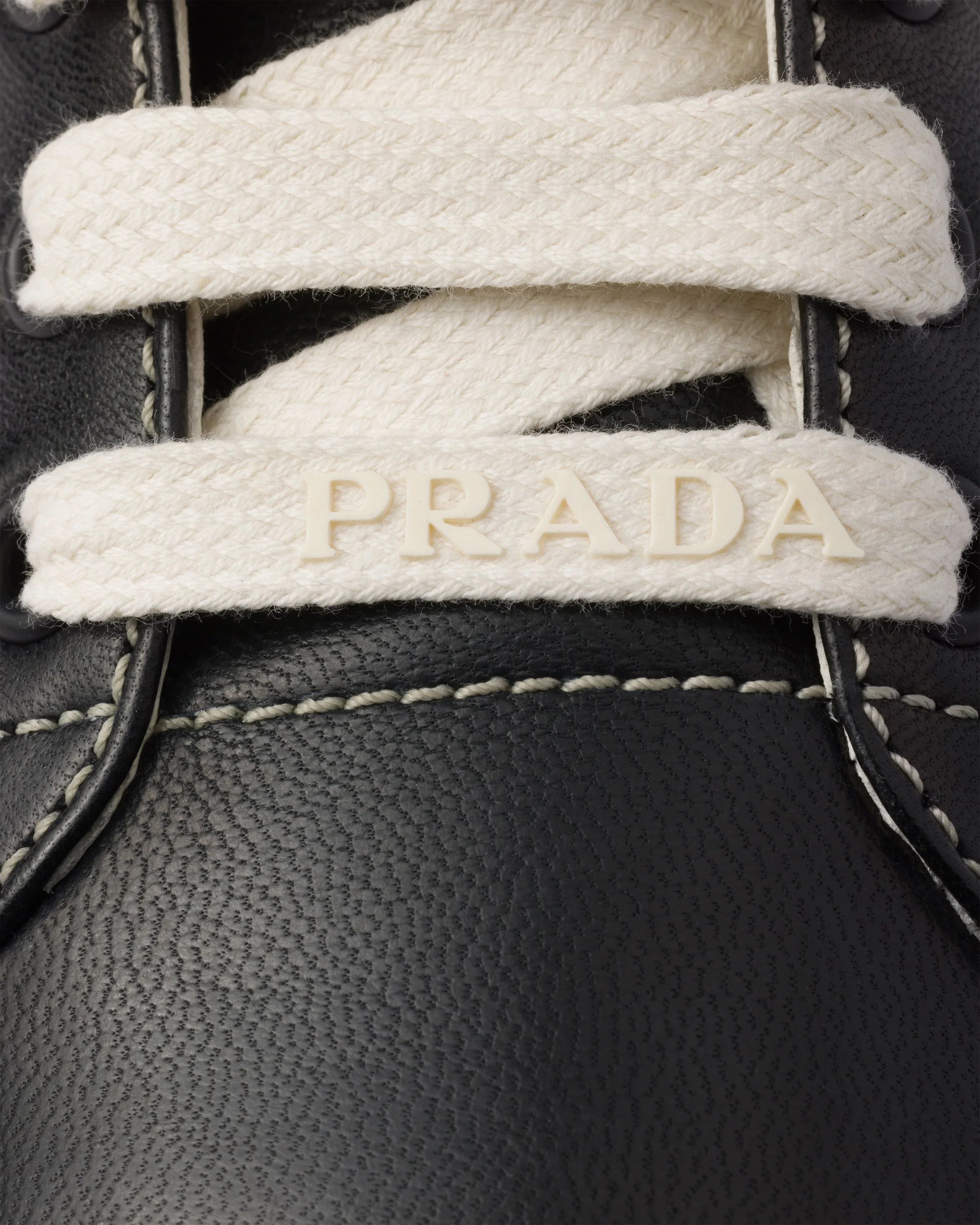 Prada o1srvl11e0226 Dup / Nappa Leather Sneakers in Black Size US 8 / IT 38 - 5 Thumbnail