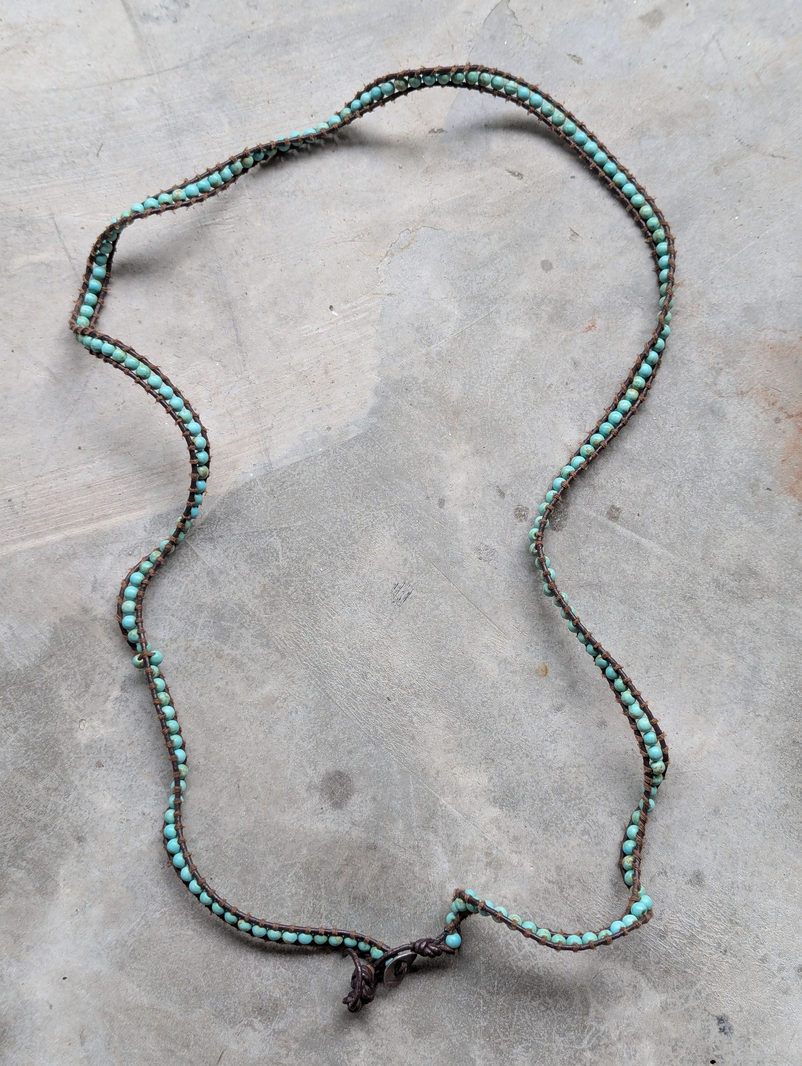 Sterling Silver Chan Luu Turquoise Sterling Silver Leather Wrap Bracelet Size ONE SIZE - 6 Thumbnail