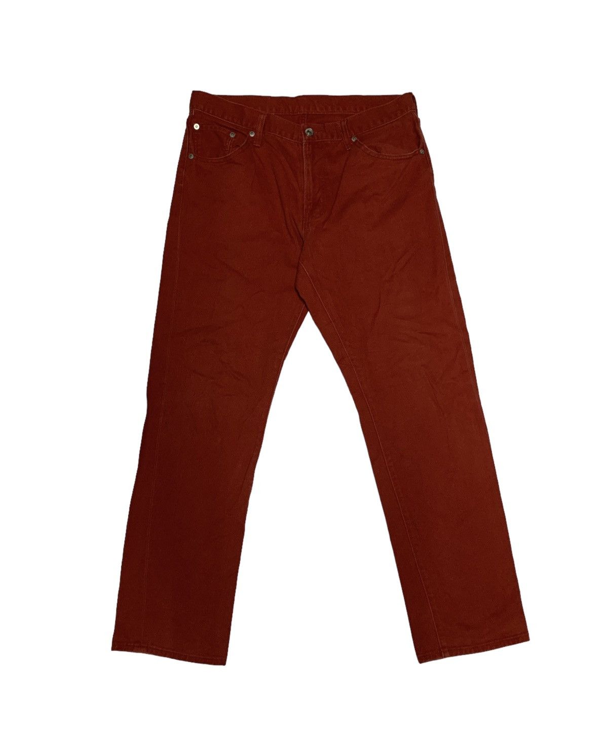 image of Gu Denim Pants in Orange/Red, Men's (Size 32)