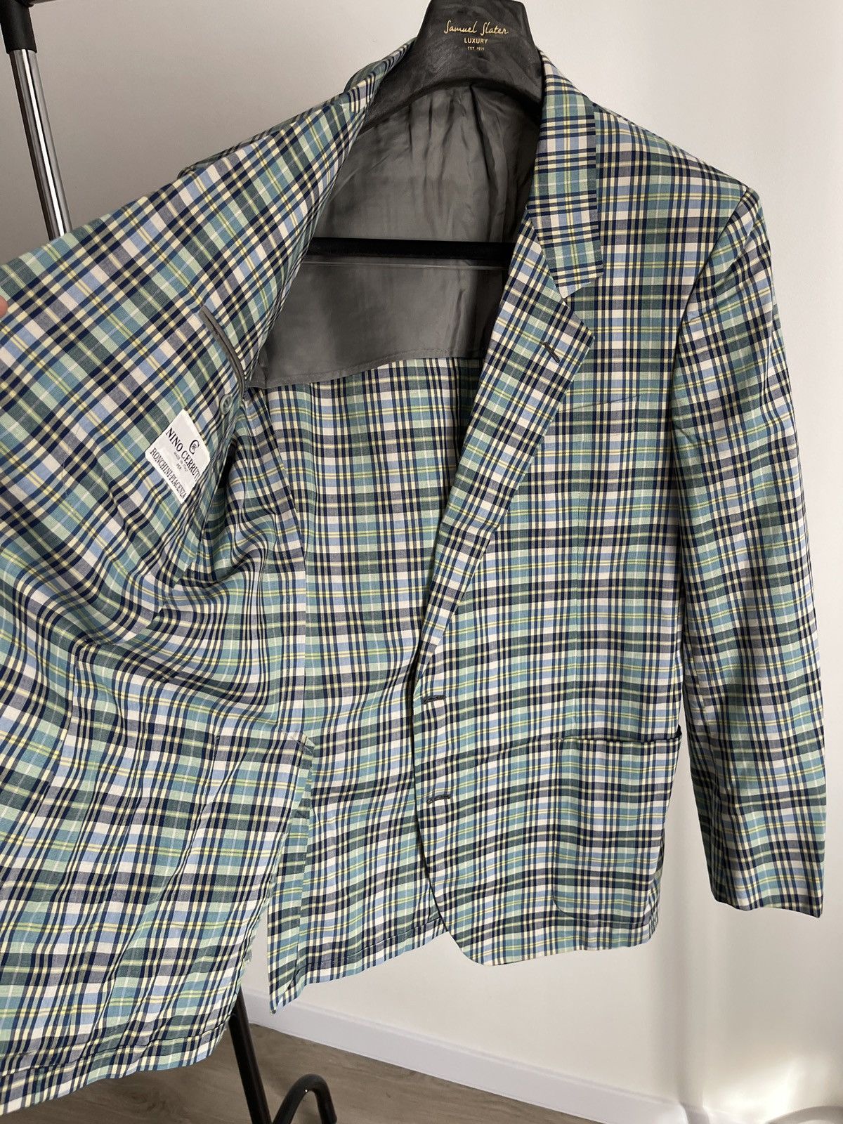 Vintage Vintage Nino Cerruti Plaid Blazer | Made in Italy L Size 42R - 5 Thumbnail