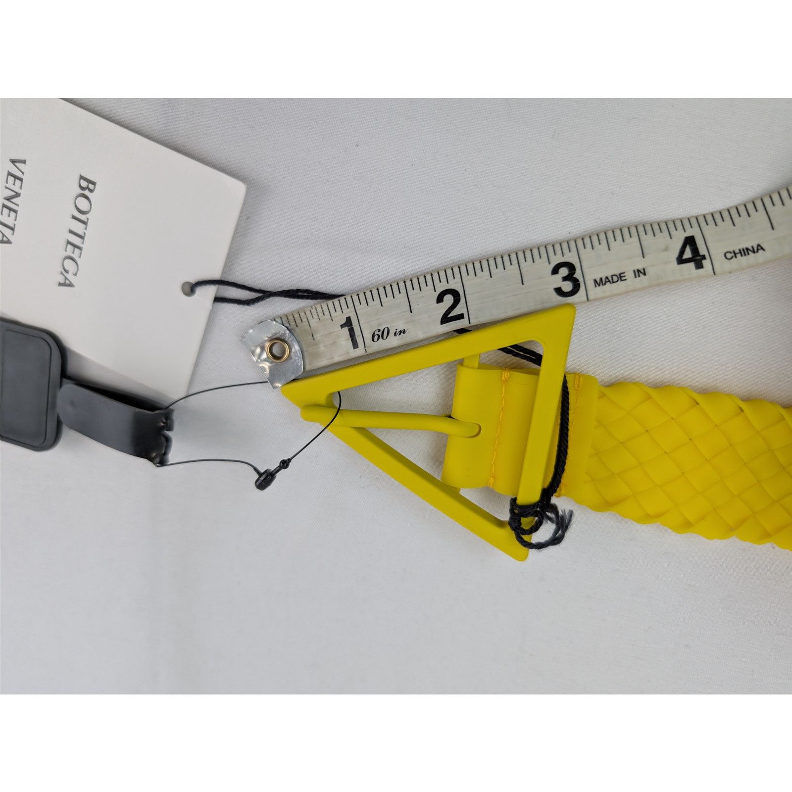 Bottega Veneta o1rshd1 Size: 90 / Intreccio Rubber Belt in Lemon Size 36 - 11 Thumbnail