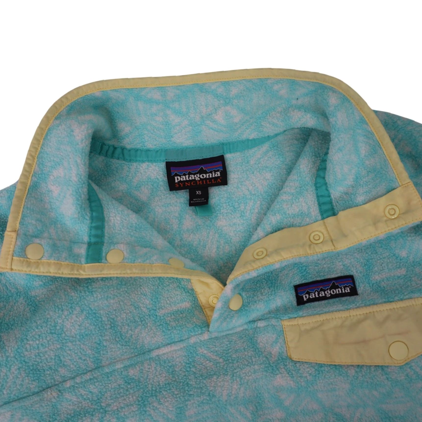 Patagonia VINTAGE Patagonia Synchilla Snow Flake Print Fleece Sweatshirt Blue Womens XS Pullover Sweatshirt Womens XS Blues? Size XS / US 0-2 / IT 36-38 - 6 Thumbnail