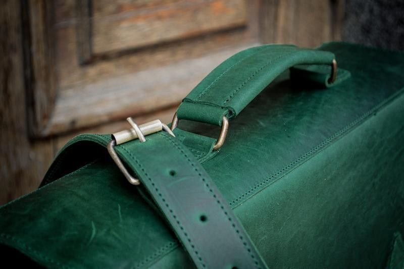 Handmade Genuine leather business men's briefcase Size ONE SIZE - 4 Thumbnail
