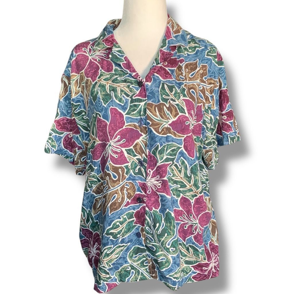 Hilo Hattie Vintage Hilo Hattie Hawaiian Shirt Camp Collar Tropical Abst Size S / US 4 / IT 40 - 11 Thumbnail