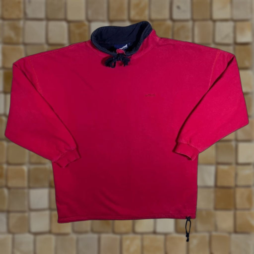 Vintage VINTAGE Northwind By Susan Eggers Red Heavyweight Cotton Mock Neck Sweatshirt XL Mens Size US XL / EU 56 / 4 - 1 Thumbnail