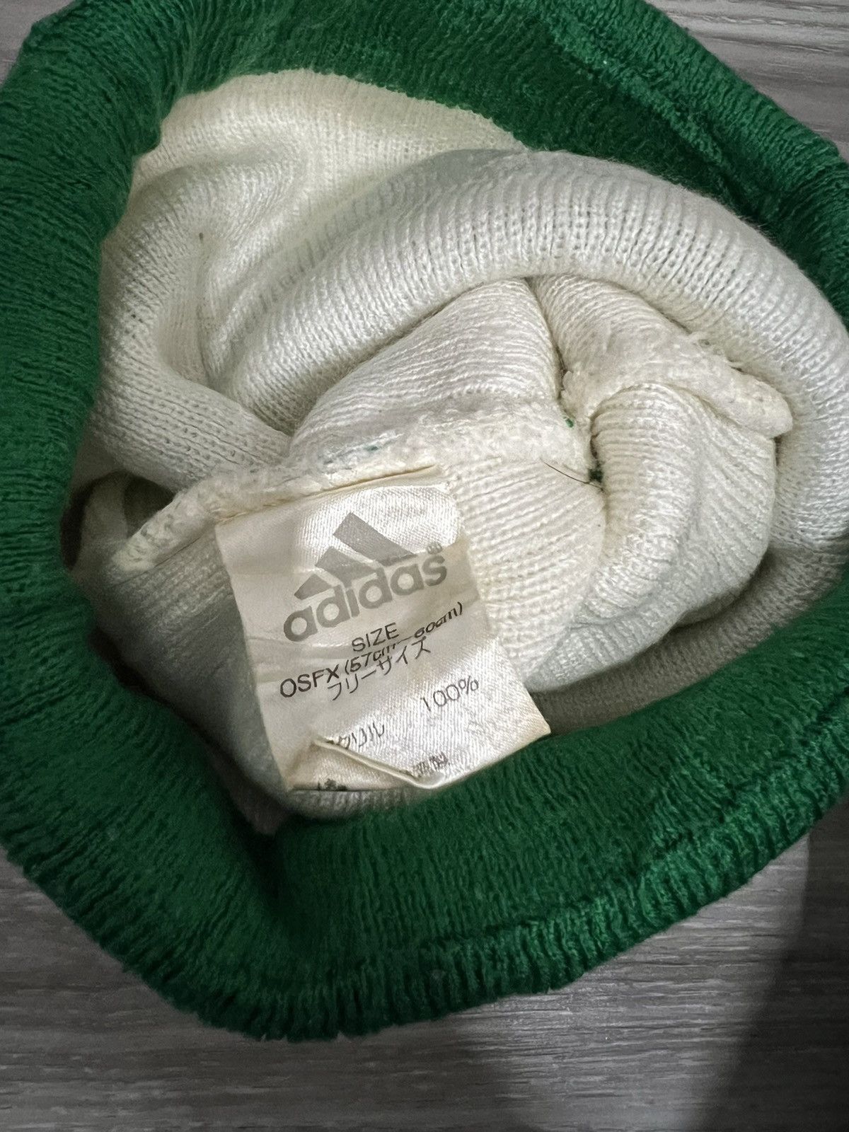 Adidas × Vintage Vintage Adidas Spell Out Beanie Hat Size ONE SIZE - 6 Thumbnail