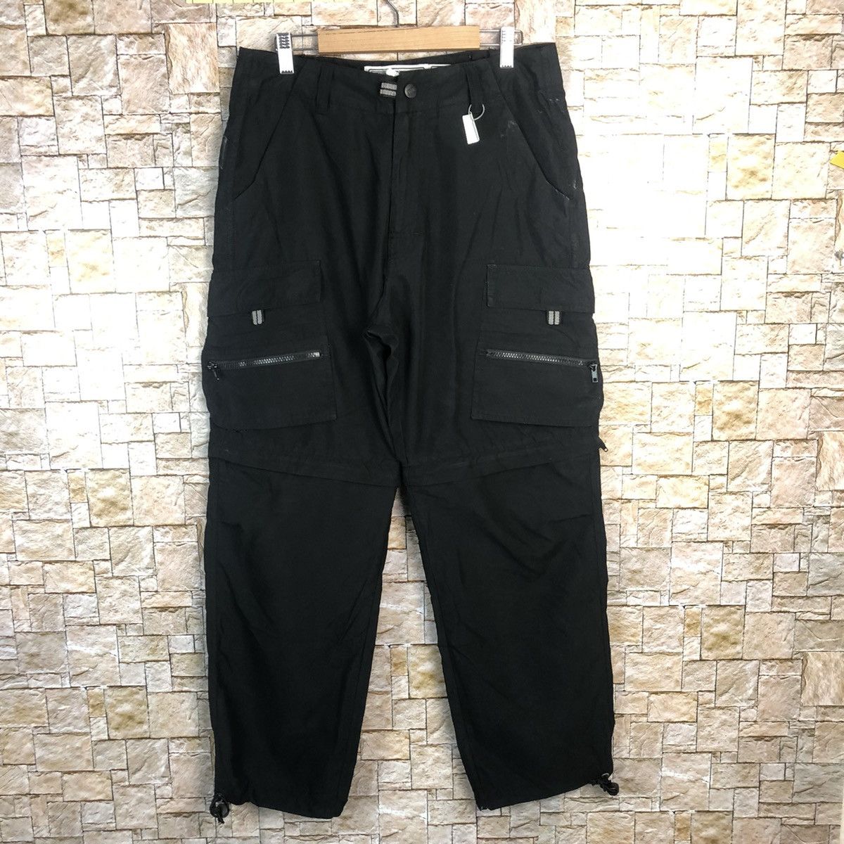 Japanese Brand Counter Culture Black Cargo Multipocket Pants #A340 Size US 30 / EU 46 - 1 Thumbnail