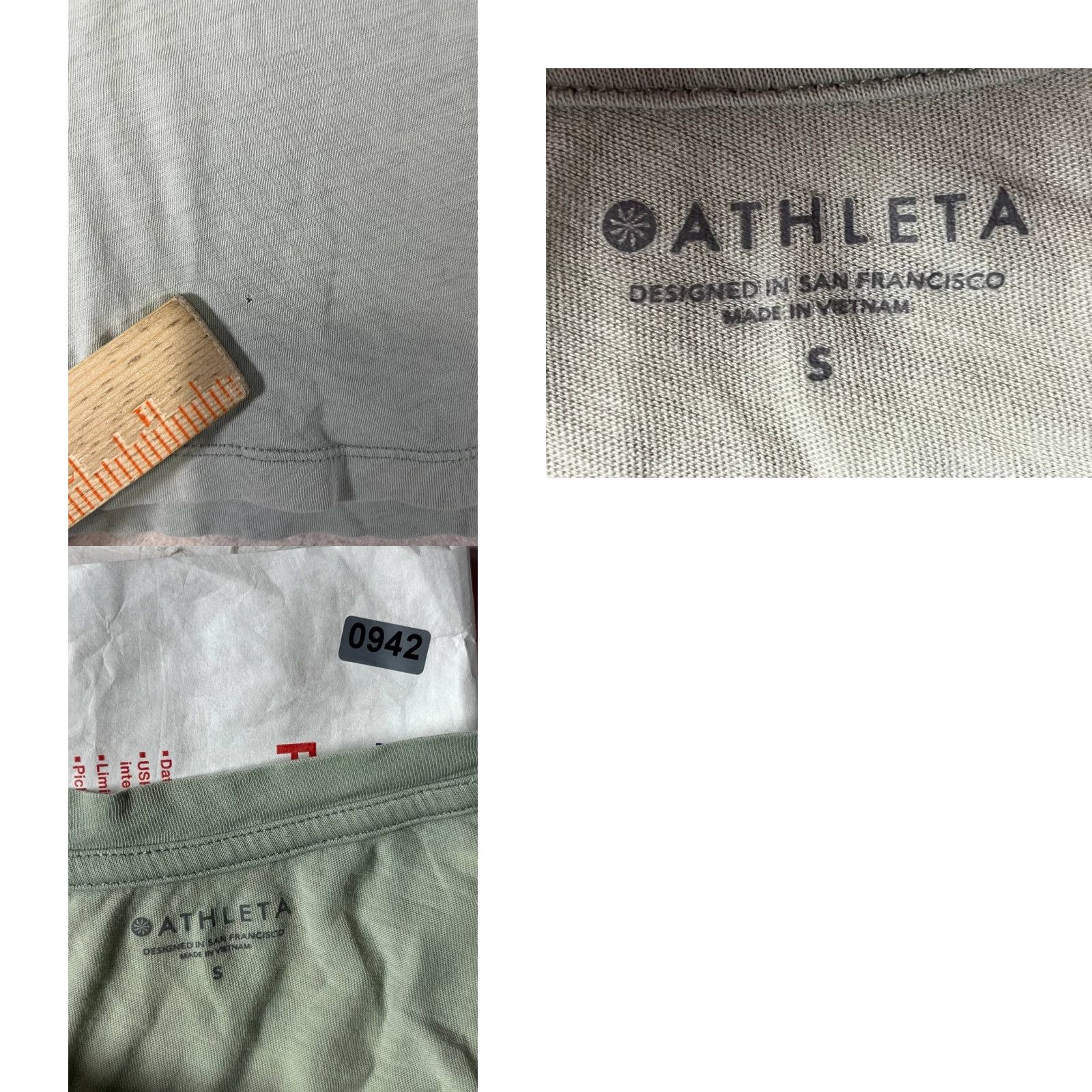 Athleta Athleta T-Shirt Womens Small Green Casual "See Pics" Size S / US 4 / IT 40 - 8 Thumbnail