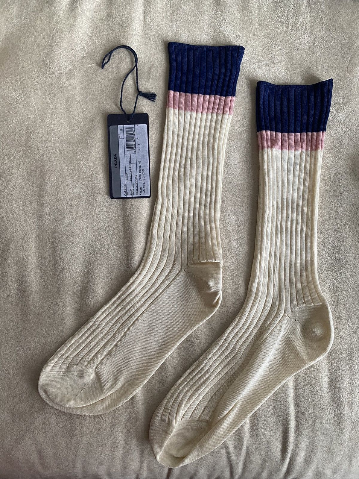 Prada × Raf Simons [RARE] 80% OFF SALE ‼️ Prada cotton socks Size ONE SIZE - 2 Thumbnail