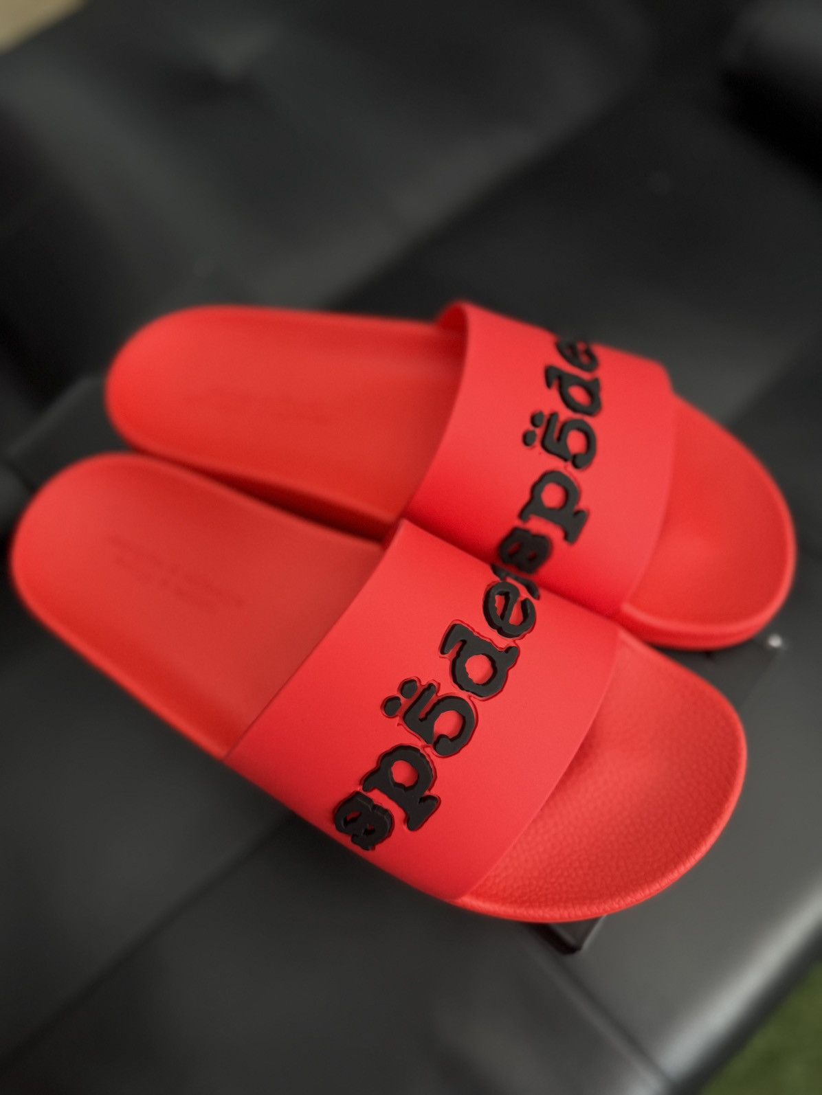 Sp5der Sp5der Red Slip On Rubber Slides Size (10) Brand New Size US 10 / EU 43 - 5 Thumbnail