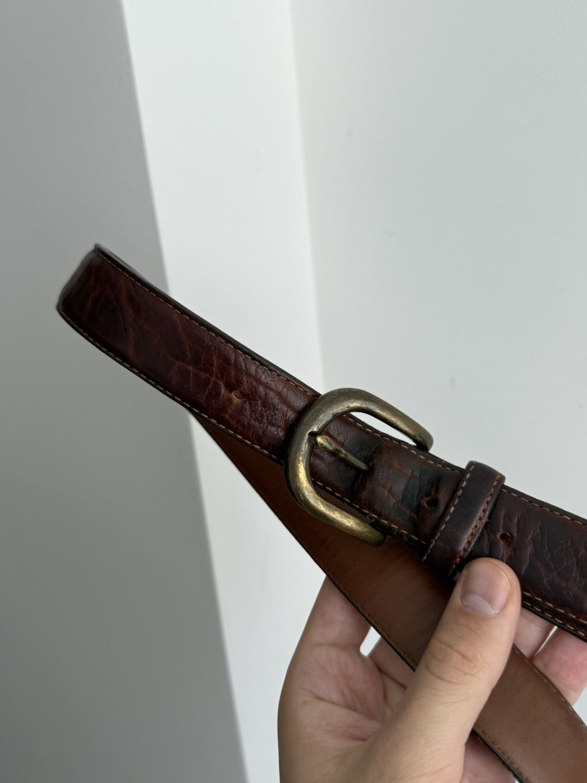 L.L. Bean Vintage L.L.Bean Made in USA Leather Belt Size ONE SIZE - 2 Thumbnail
