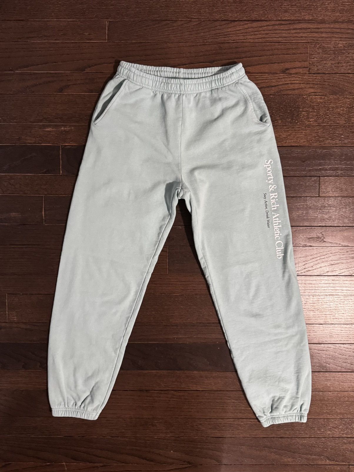 Sporty & Rich × Vintage ATHLETIC CLUB TURQUOISE SWEATPANTS SPORTY & RICH Size US 32 / EU 48 - 1 Thumbnail