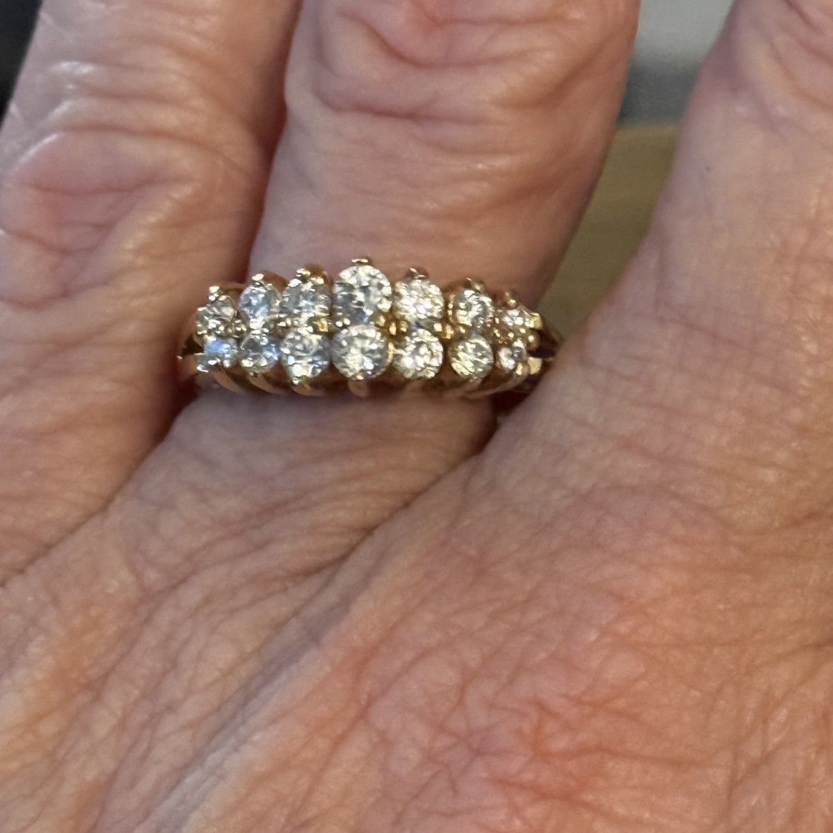Vintage Vintage SETA gold tone simulated diamond ring Size ONE SIZE - 5 Thumbnail