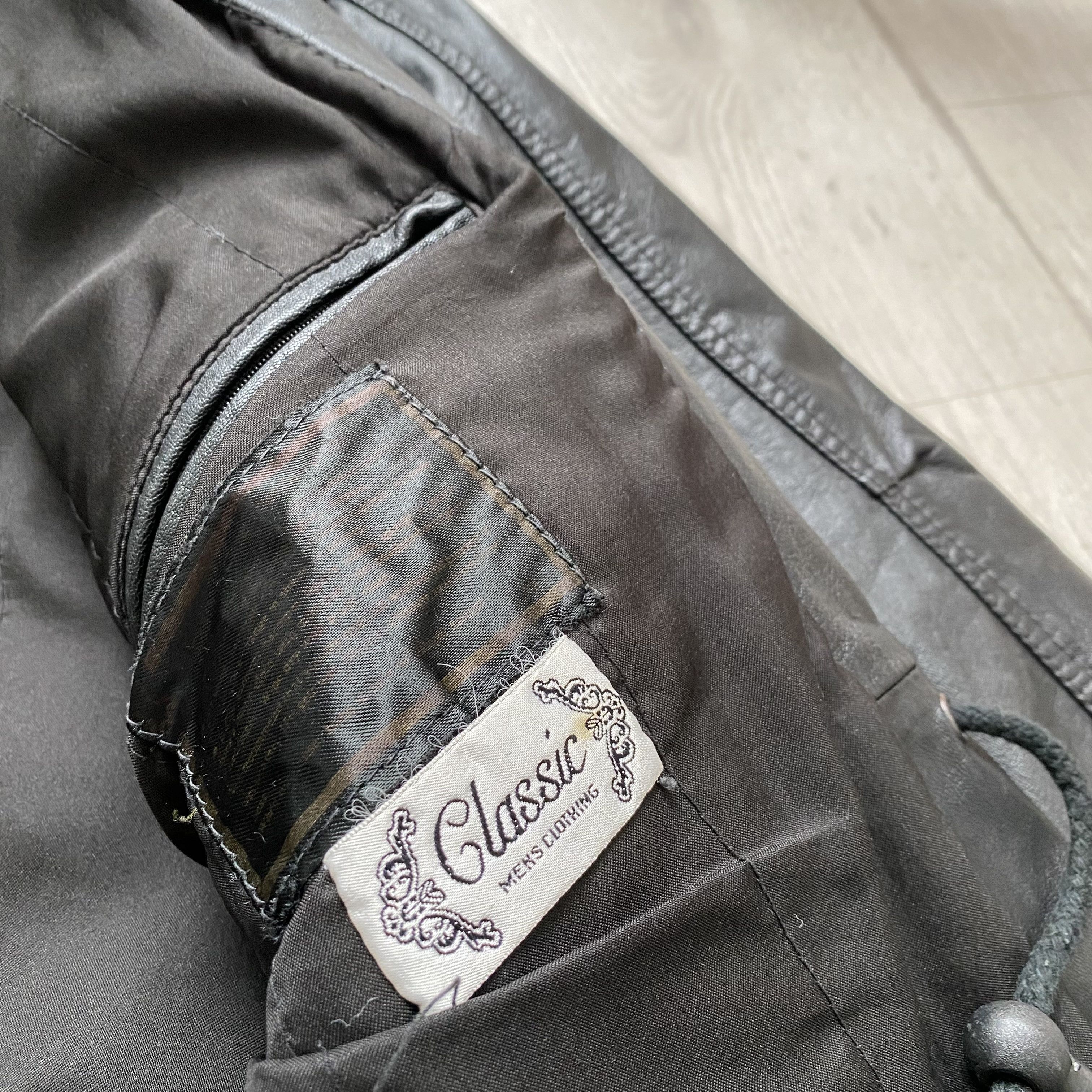 Genuine Leather Vintage 90s Real Leather Jacket Parka Coat Balenciaga style Size US L / EU 52-54 / 3 - 8 Thumbnail