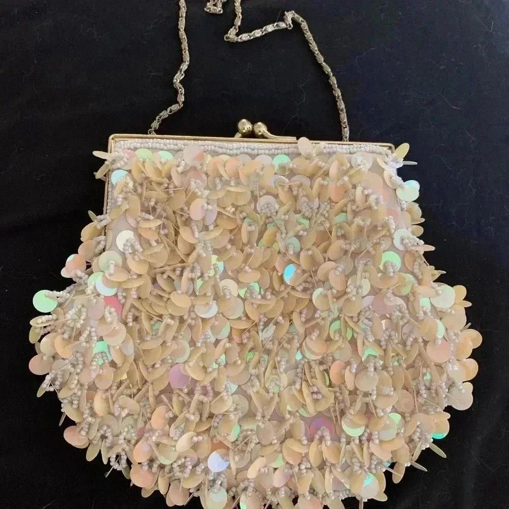 Designer Vintage Sweet Love Sequin Evening Bag Size ONE SIZE - 2 Thumbnail