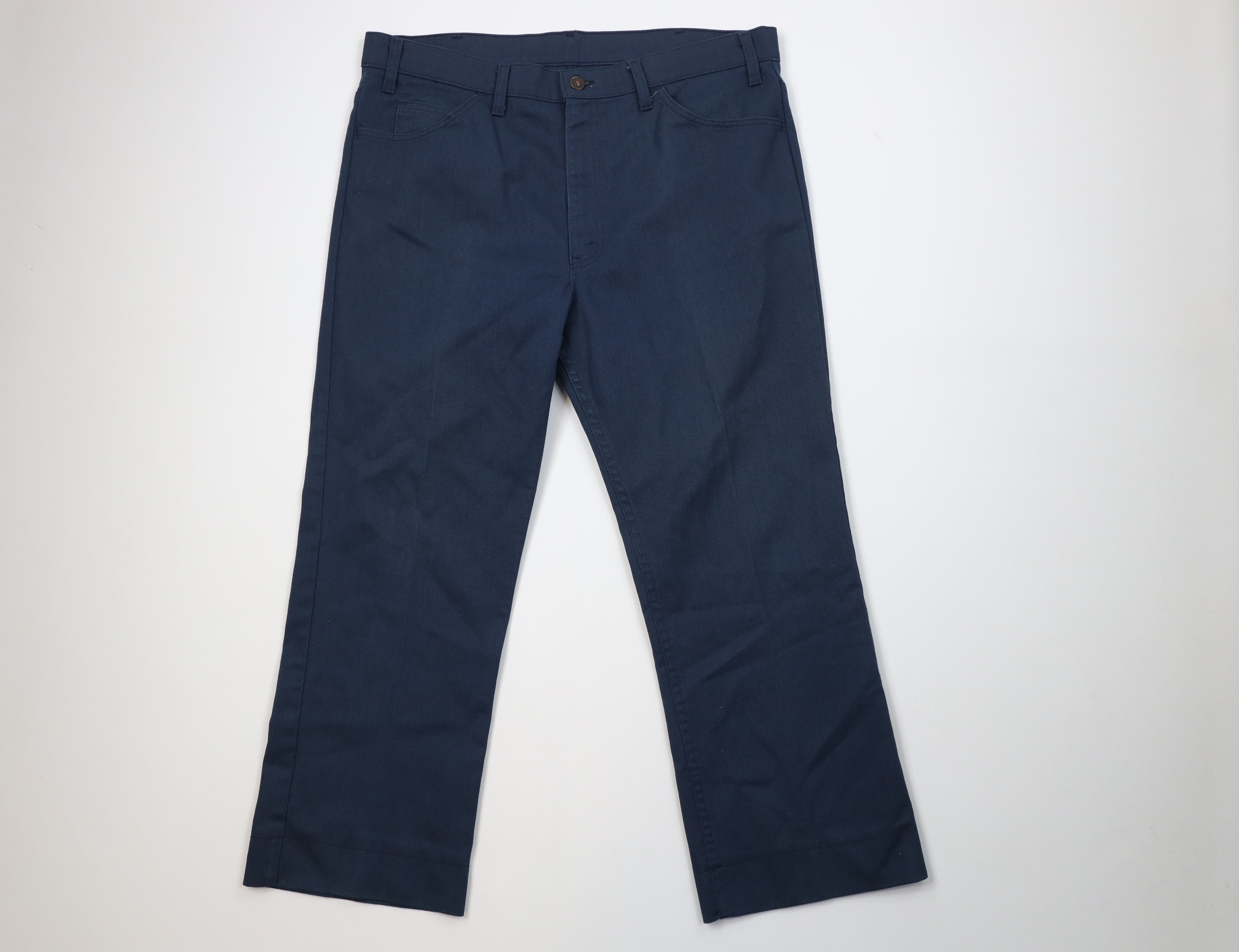 Vintage 80s Levis 517 Bootcut Wide Leg Pants Blue USA