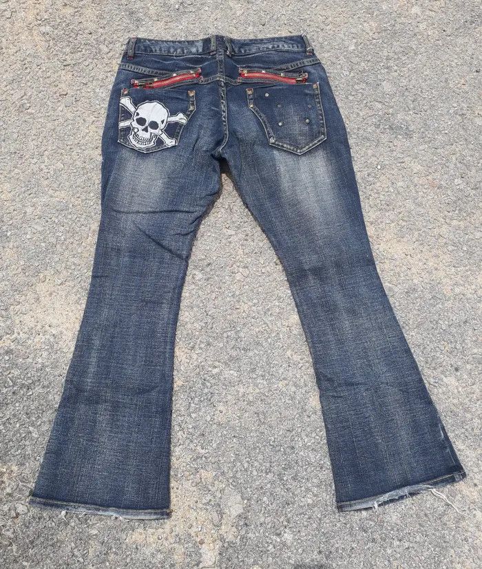 Japanese Brand 💥FINAL DROP💥FLARED 💥DENIM B.C.B.g SKULL BOOT CUT DENIM Size US 34 / EU 50 - 1 Thumbnail