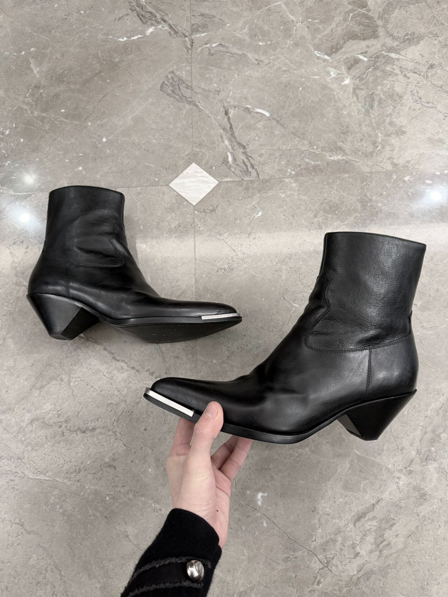Hedi Slimane Celine Conique Heeled Ankle Boots Size US 9 / EU 42 - 1 Thumbnail