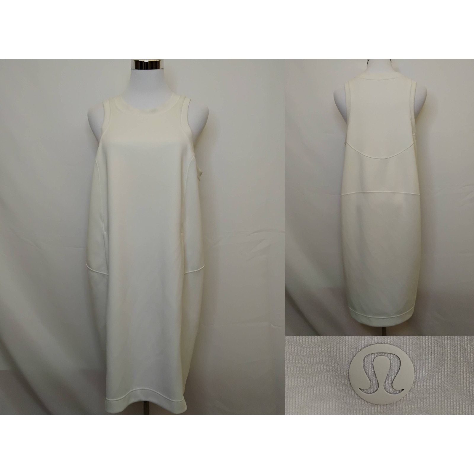 Lululemon Lululemon Nulux Dress Women's 10 White Tank Dress Athletic Size L / US 10 / IT 46 - 1 Thumbnail