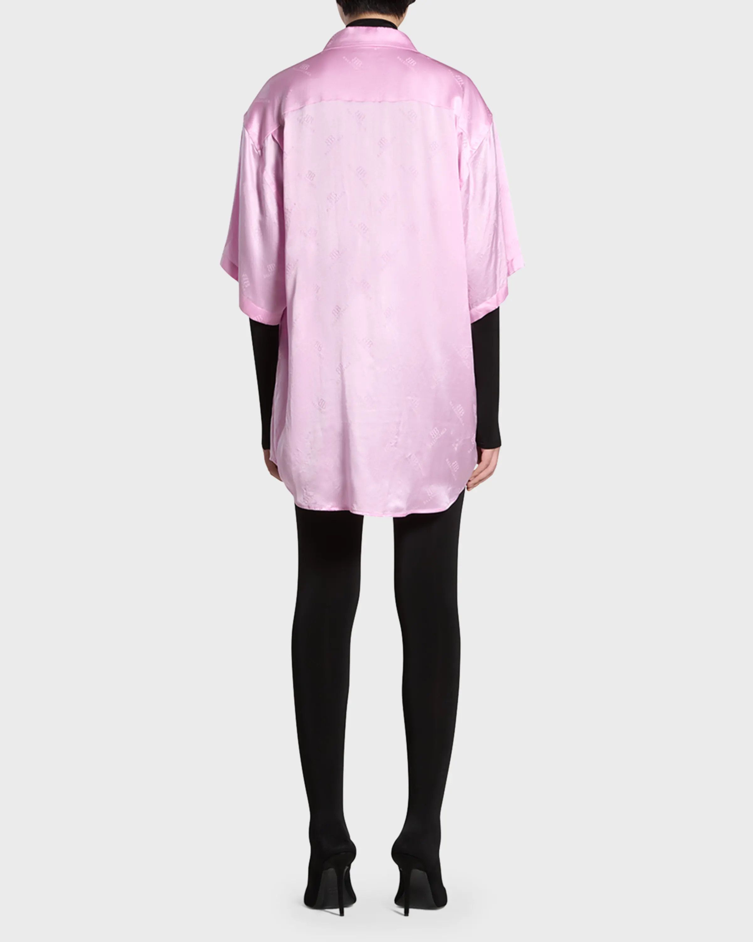 Balenciaga o1srvl11e0426 BB Classic Monogram Minimal Shirt Large Fit Size M / US 6-8 / IT 42-44 - 3 Thumbnail