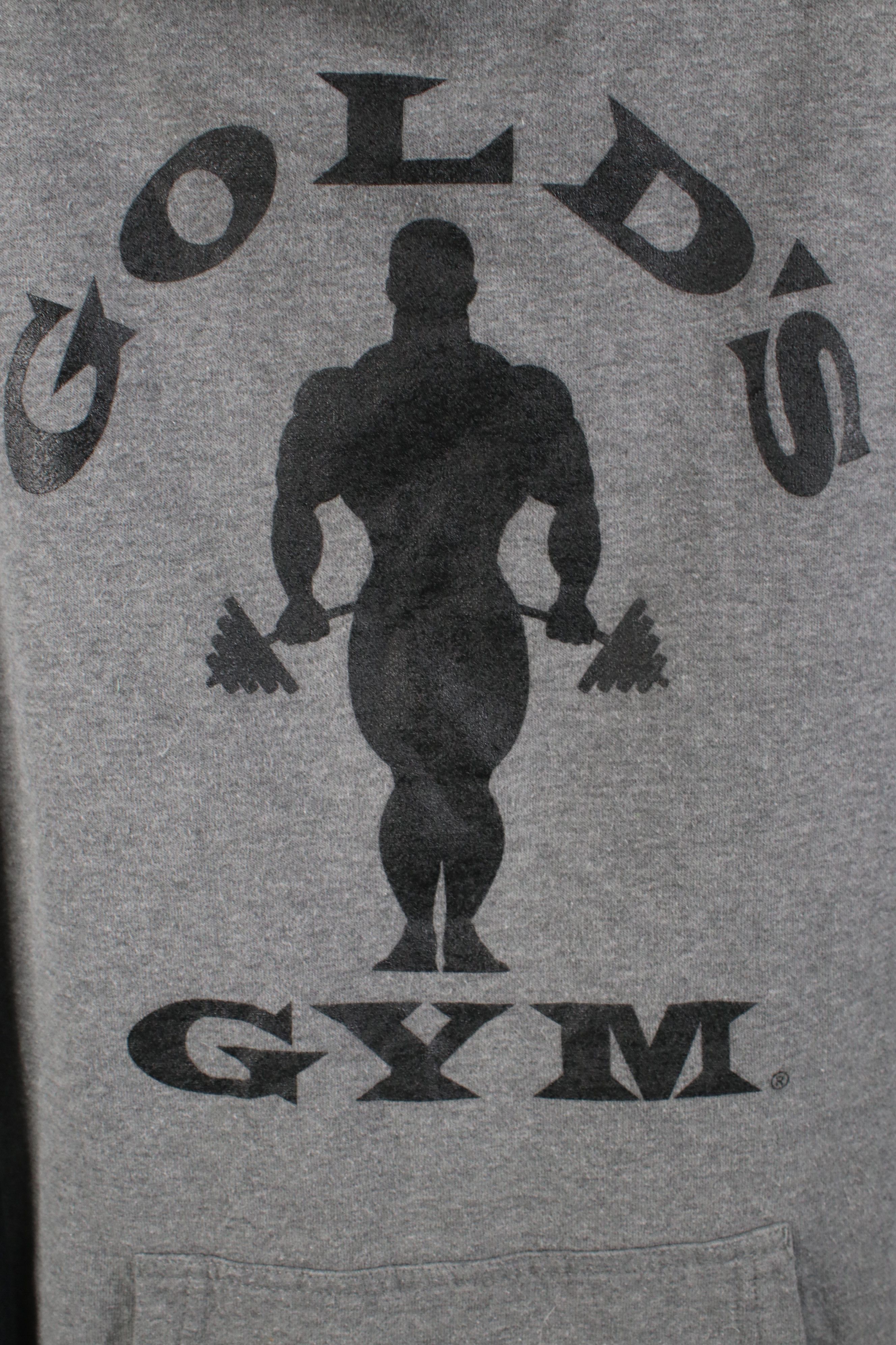 Vintage Vintage 90s Y2K Golds Gym Spell Out Raglan Hoodie Sweatshirt Size US L / EU 52-54 / 3 - 4 Thumbnail