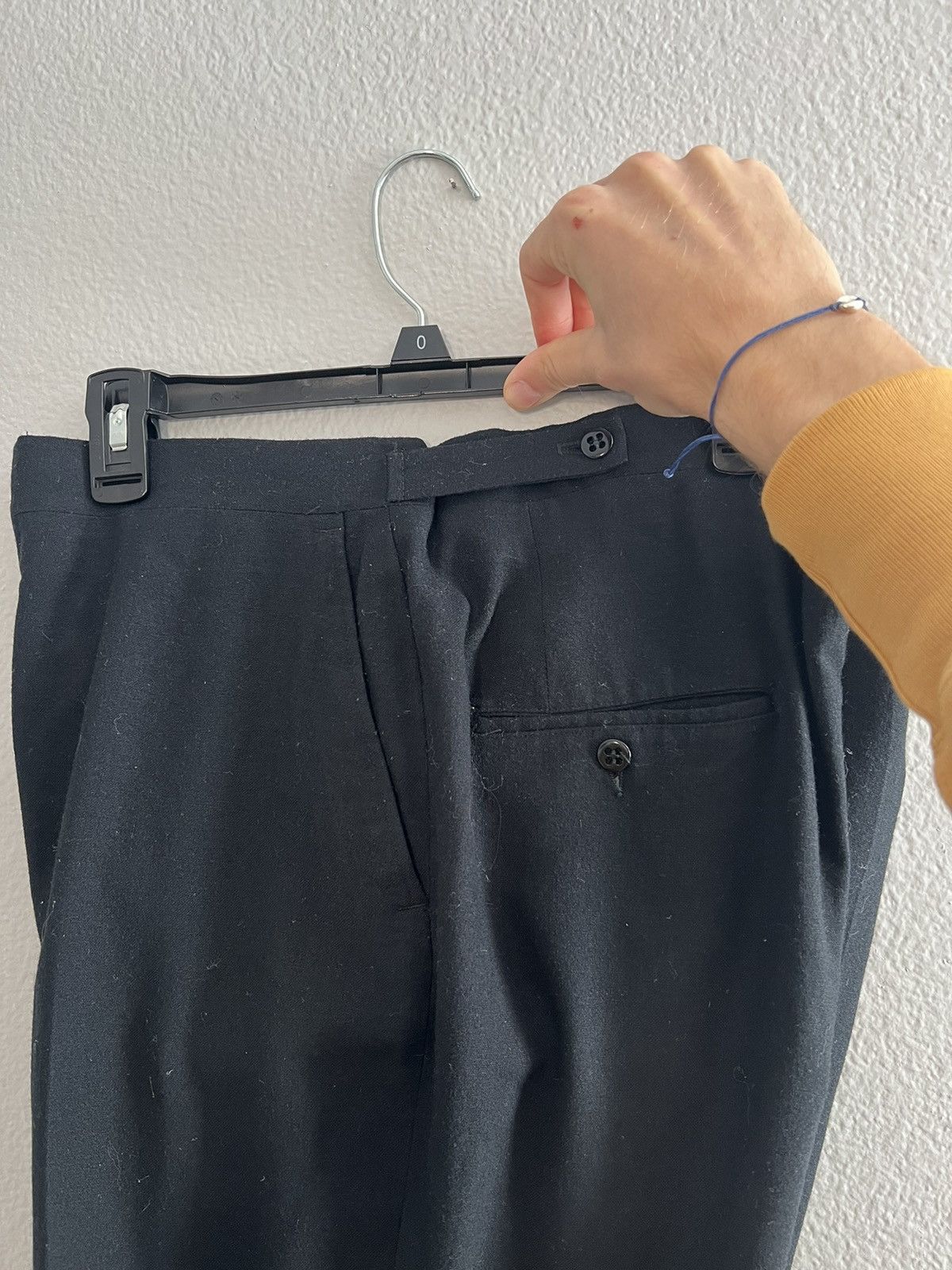 Vintage Penney’s Towncraft Union Made 1950s Black Wool Suit Trousers Size US 32 / EU 48 - 3 Thumbnail