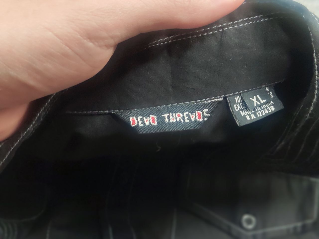 If Six Was Nine Dead Threads Vintage Black Y2K Gothic Bondage Logo Shirt LGB Size US L / EU 52-54 / 3 - 14 Thumbnail