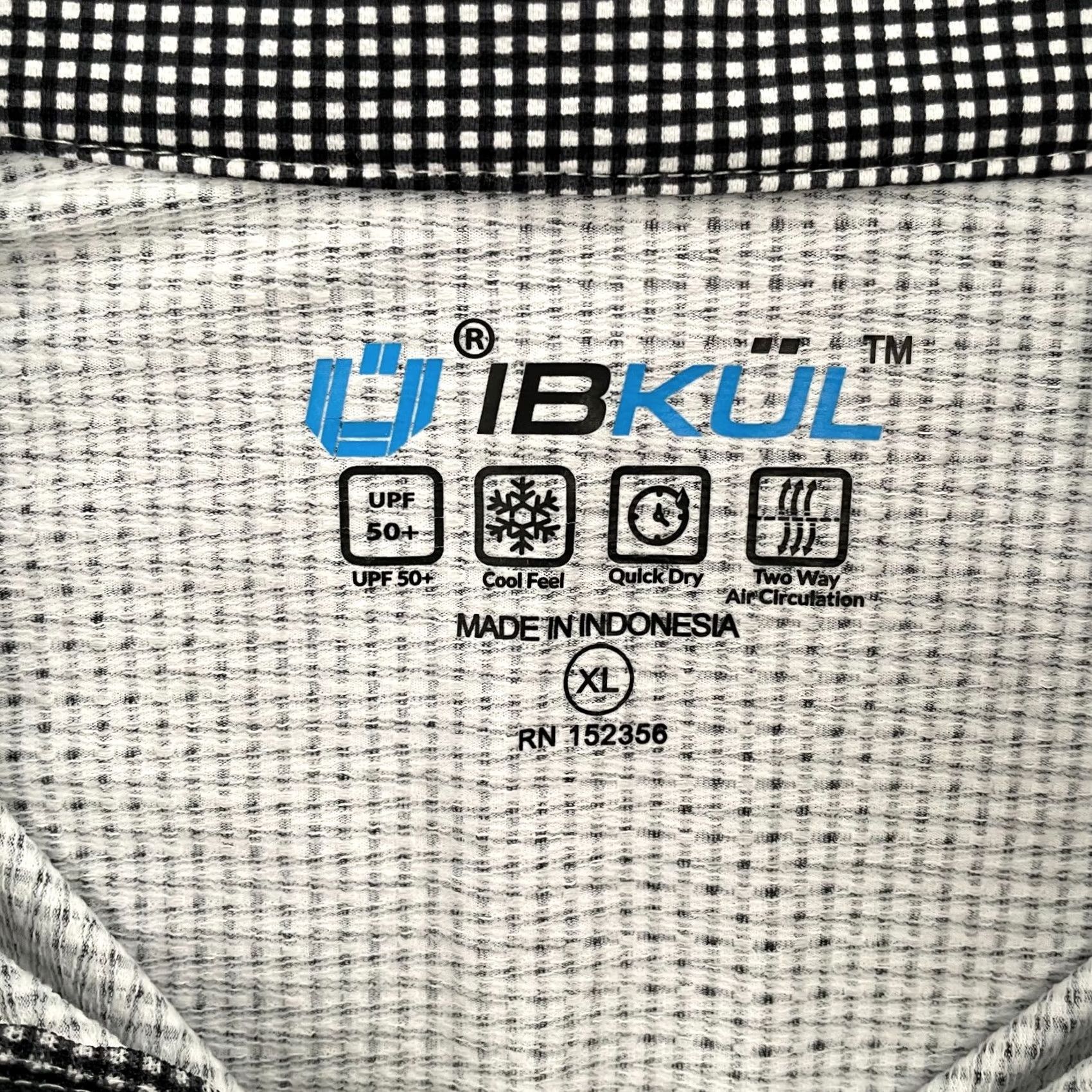 Vintage IBKUL Shirt Womens XL Black White Check 1/4 Zip Mock Golf Stretch Ladies Size XL / US 12-14 / IT 48-50 - 4 Thumbnail