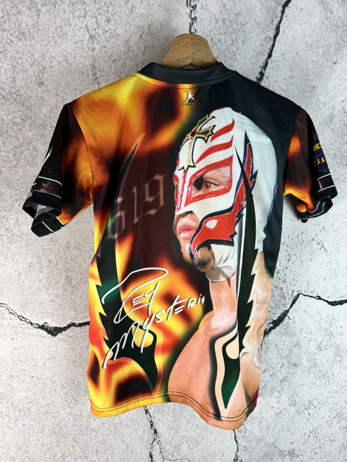 Vintage × WWE × WWF vintage Rey Misterio jersey t-shirt Size US XXS / EU 40 - 2 Thumbnail