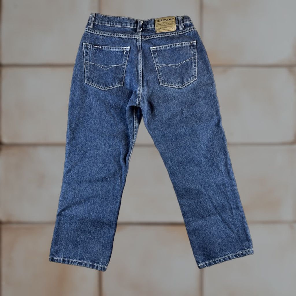Jordache VINTAGE Jordache Jeans Women 9/10 Blue Med Wash Denim Straight Mid Rise Stretch Fit Classic 80s Womens Size 30" / US 8 / IT 44 - 1 Thumbnail