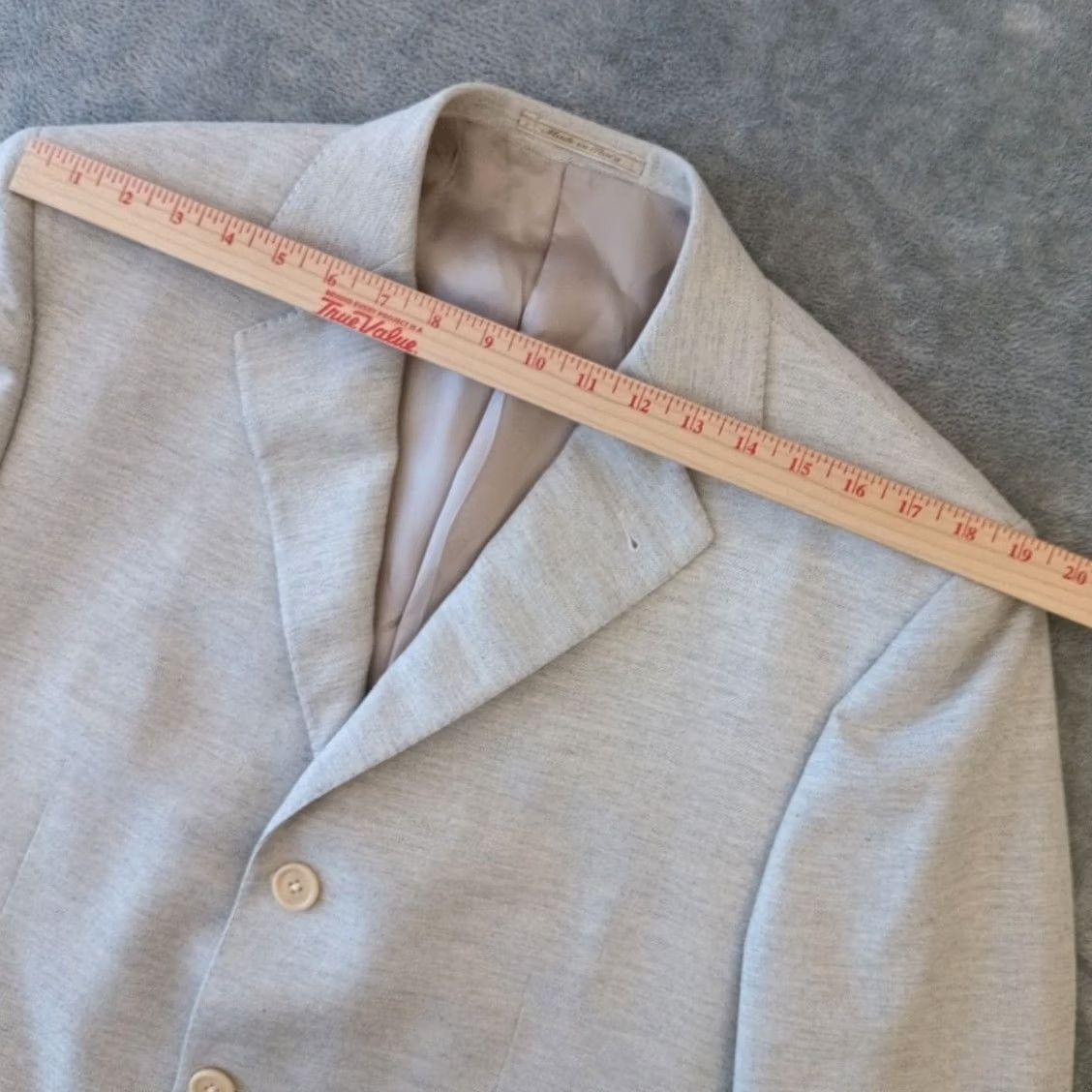 Lubiam Lubiam Blazer Mens 52 Gray Silk Wool Blend Three Button Double Vent Notch Lapel Dry Clean Only Solid 2 Piece Vintage No Mens Size 52R - 2 Thumbnail