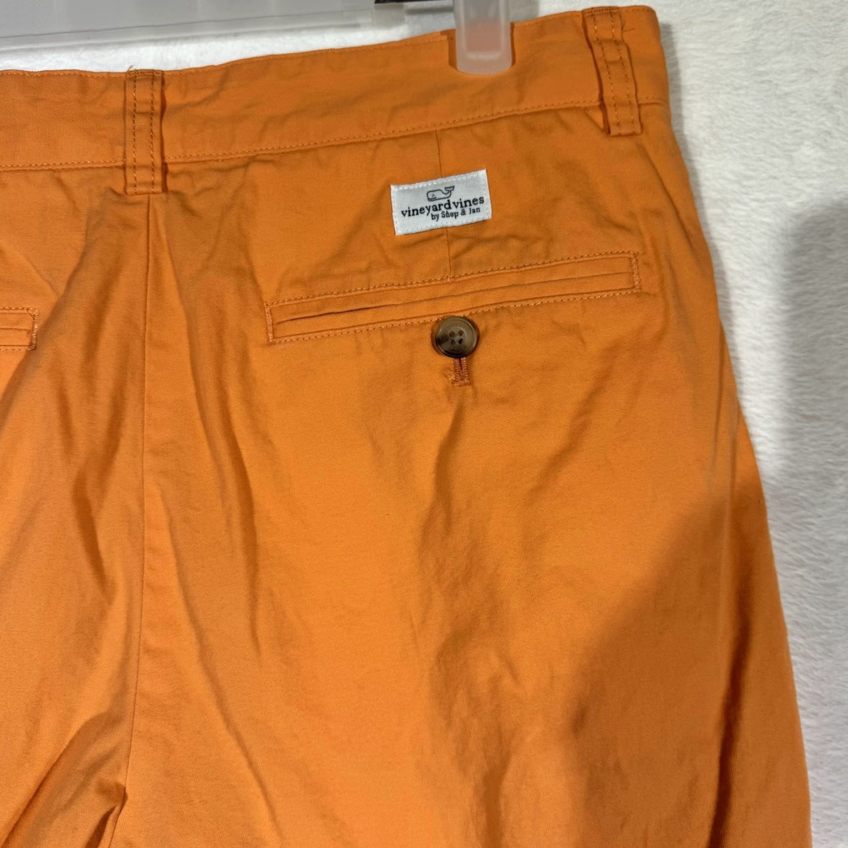 Vineyard Vines Vineyard Vines Men’s Club Shorts 30 Orange 100% Cotton Mid-Rise Chino Casual, Travel, Workwear Mens Size US 30 / EU 46 - 6 Thumbnail