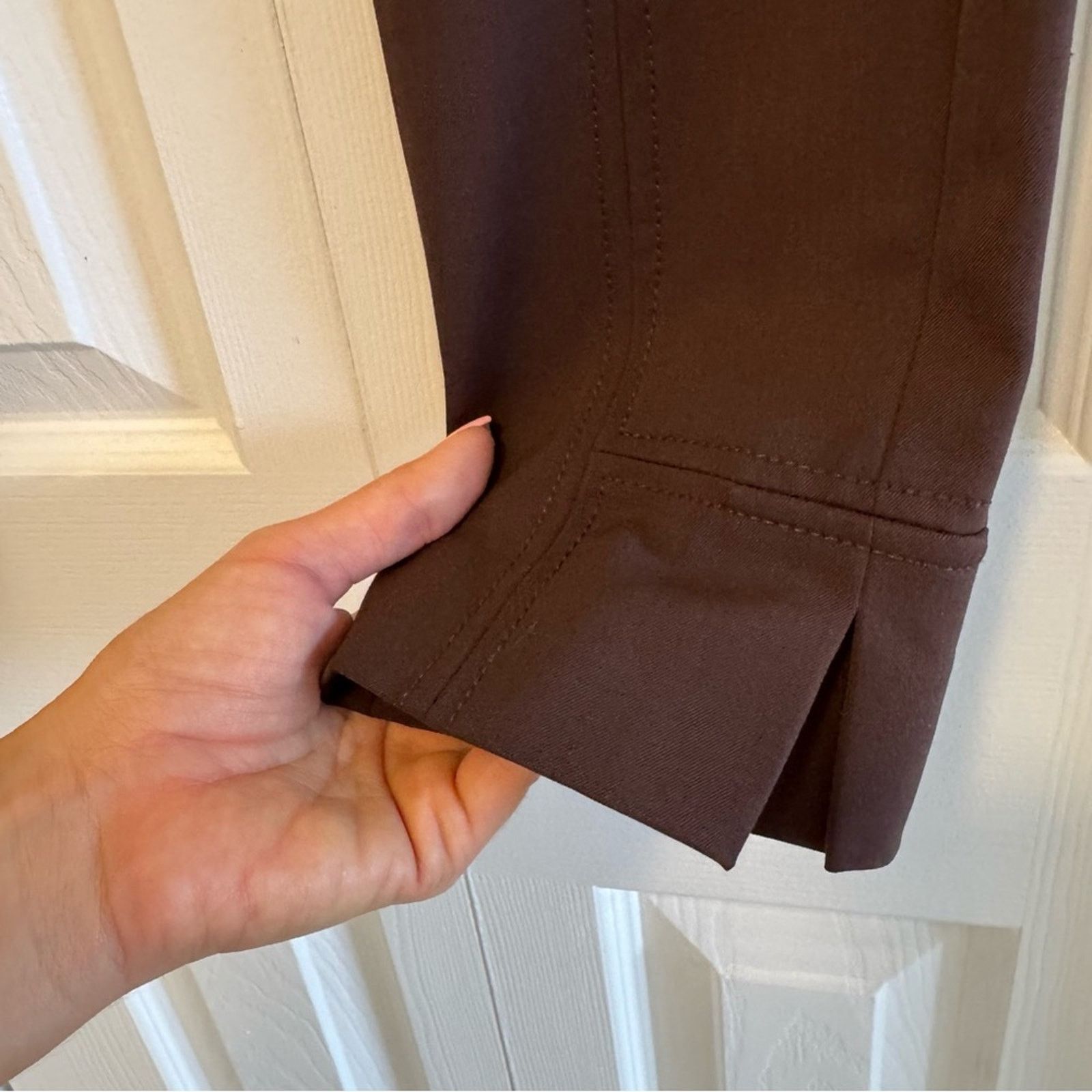 Alberta Ferretti Alberta Ferretti Chocolate Brown Trousers, Size 4 Size 27" / US 4 / IT 40 - 4 Thumbnail