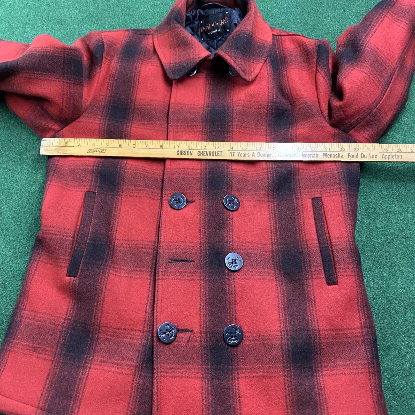 Schott VINTAGE Schott NYC Jacket Mens M Red Black Shadow Plaid 3-in-1 Wool Wool 80s 90s Retro Casual Workwear USA Mens Size US M / EU 48-50 / 2 - 7 Thumbnail