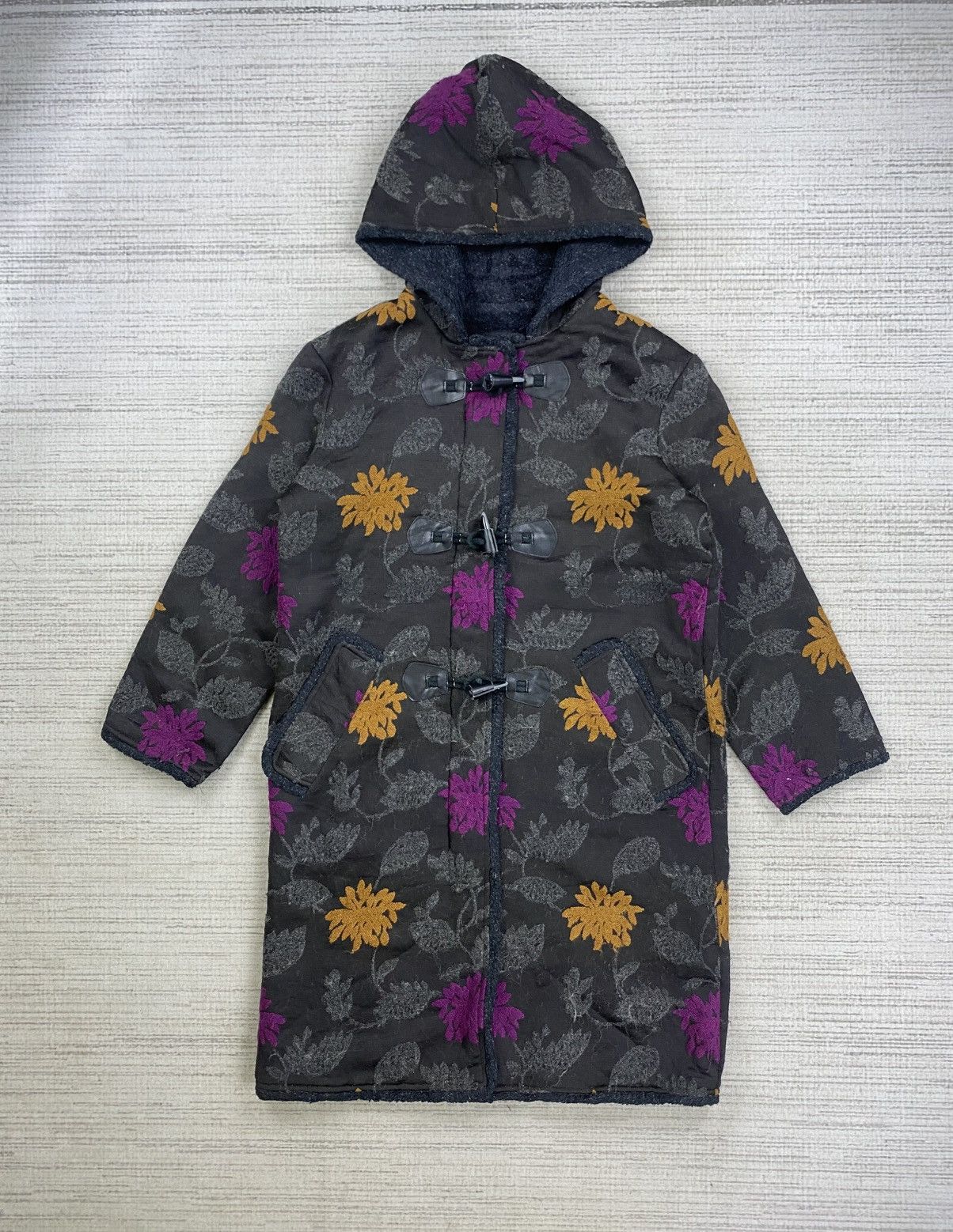 Anna Sui Vintage Anna Sui Embroidery Floral Design Wool Hoodie Jacket Size M / US 6-8 / IT 42-44 - 1 Thumbnail